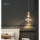 Modern Crystal Pendant Light by Axyaa: Height Adjustable Hanging Fixture for Kitchen, Dining, Living, Bedroom