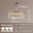 Axyaa Modern Crystal Chandelier Pendant Lighting for Dining Room and Living Room