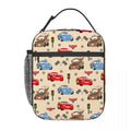 Axyaa Lightning Mcqueen Insulated Lunch Bag for School, Bento Box Cooler