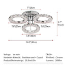 Axyaa Crystal K9 Ceiling Lamp: Smart APP RC Chandelier for Home Living Dining Room