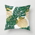 Axyaa Tropical Plant Green Leaves Cactus Pillowcase Living Room Sofa Cushion Cover