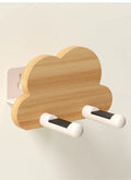 Axyaa Wood Hair Dryer Rack Wall-mounted Storage Bracket Light Luxury Organizer