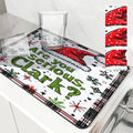 Axyaa Santa Hat Absorbent Mat: Quick Dry Antiskid Kitchen & Bathroom Drain Pad