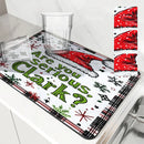 Axyaa Santa Hat Absorbent Mat: Quick Dry Antiskid Kitchen & Bathroom Drain Pad