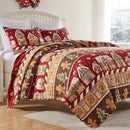 Axyaa Gingerbread Lane Reversible Quilt Set, 3-Piece King/Cal King