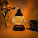 Turkish Mosaic Table Lamp by Axyaa – Rechargeable Handcrafted Night Light