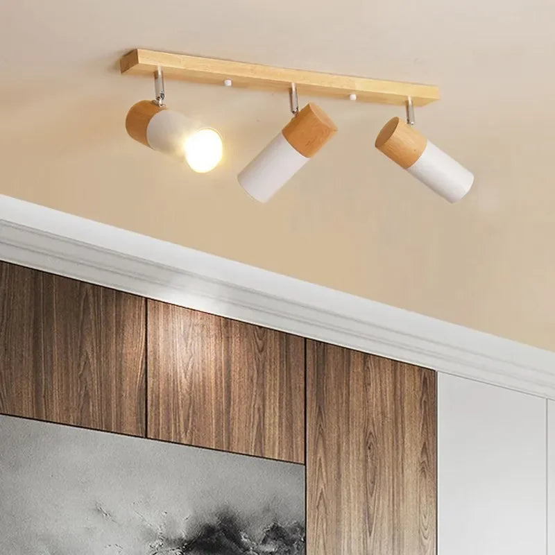 Axyaa Rotatable Wood Ceiling Spotlight for Home Decor