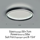 Modern Round LED Ceiling Light for Bedroom by Axyaa - Minimalist Nordic Design for Living Room
