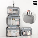 Axyaa Travel Toiletries Bag: Waterproof Hanging Organizer for Bathroom, Makeup & Cosmetics