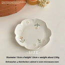 Axyaa Flower Ceramic Dinner Plate Kitchen Tableware Dish