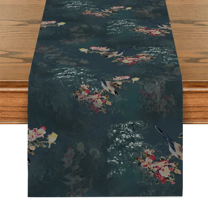 Axyaa Floral Fan Pattern Table Runner – Farmhouse Wedding Party Decoration