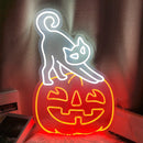 Axyaa Halloween Pumpkin LED Neon Lights for Wall Decor, Party, Bedroom, Stores