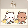 Axyaa Bear Print Door Mat - Non-Slip Absorbent Kitchen Rug