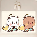 Axyaa Bear Print Door Mat - Non-Slip Absorbent Kitchen Rug