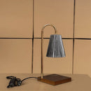 Axyaa Nordic LED Candle Table Lamp with Wood Base for Home Lighting