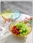 Axyaa Fruit Glass Living Room Snack Tray Set - Modern Coffee Table Candy Dried Fruit Tray
