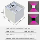 Axyaa LED Square Wall Lamp 6W - Remote-Controlled, USB Rechargeable