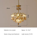 Axyaa Nordic Crystal Chandelier: Modern Luxury Ceiling Light for Master Bedroom & Dining Room
