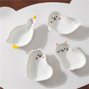 Axyaa Animal Ceramic Dish Set for Home Kitchen Seasoning - Japanese Style Mini Plate