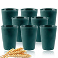Axyaa Wheat Straw Stripe Couple Cups Set - Multi-Functional Coffee Mug for Home