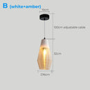 Axyaa Glass & Metal Pendant Light: Adjustable Vintage Ceiling Fixture