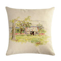 Axyaa Retro Country Pattern Pillowcase 45*45cm Home and Car Adornment