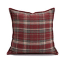 Axyaa Christmas Cushion Cover Snowflake Tree Green Red Checked Tassels