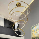 Axyaa Rings Chandelier Pendant Light for Staircase Living Dining Kitchen