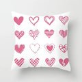 Axyaa Love Heart Cushion Cover for Living Room Sofa Valentine's Day Home Decor