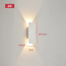 Axyaa 18W LED Waterproof Wall Lamp Black Aluminum Exterior Light