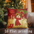 Axyaa Christmas Digital Print Cushion Cover for Sofa, Bedroom, Car