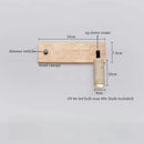 Axyaa Wood Yellow Travertine LED Wall Lights - Adjustable Angle Button Switch
