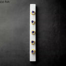 Axyaa White Ceramic Long Strip Plate Square Dessert Sushi Snack Molecular Cuisine Specialty Tableware