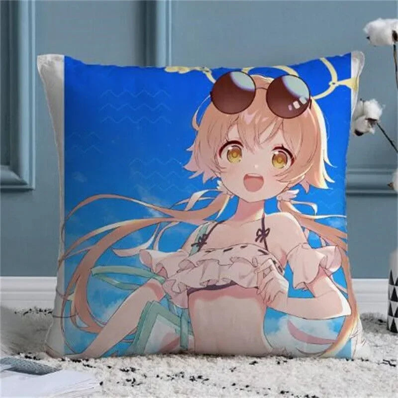 Blue Archive Anime Decor Case Throw Pillow Cover for Sofa Cushion Home by Axyaa