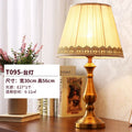 Axyaa Retro Copper Table Lamp with LED and Fabric Lampshade