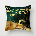 Golden Tree Forest Pillow Case by Axyaa: Car/Home Sofa Bed Decor, 45x45cm Decorative Cushion Cover