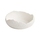 Axyaa White Ceramic Sweet Bowl - Japanese Irregular Deep Soup Fruit Salad Bowl