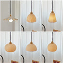 Axyaa Nordic Japan Style LED Pendant Lamp with Ceramic Lampshade for Home Decor
