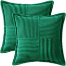 Axyaa Corduroy Patchwork Pillowcase - 45*45 Decorative Cushion Cover for Sofa, Living Room, Car