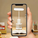 Axyaa LED Desk Lamp: Dimmable Touch Night Light, USB Rechargeable, Foldable Table Lamp