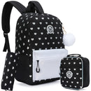 Axyaa Girls School Backpack Set: Bag, Lunch Bag, Pencil Case | Lightweight, Multi-Purpose Daypack