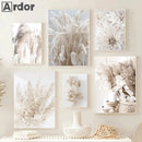 Axyaa Beige Bunny Tail Grass Pampas Reed Wall Art Print & Decor