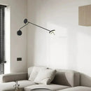 Axyaa Flexible Swing Arm Black Wall Lamp for Bedroom and Study Room