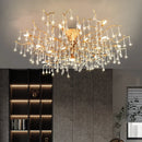 Axyaa Modern Luxury Crystal Round Chandelier for Living, Dining, Lobby & Kitchen Island