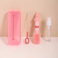 Axyaa Silicone Bottle Cleaning Set with Nipple Brush, Drip Rack & Travel Case