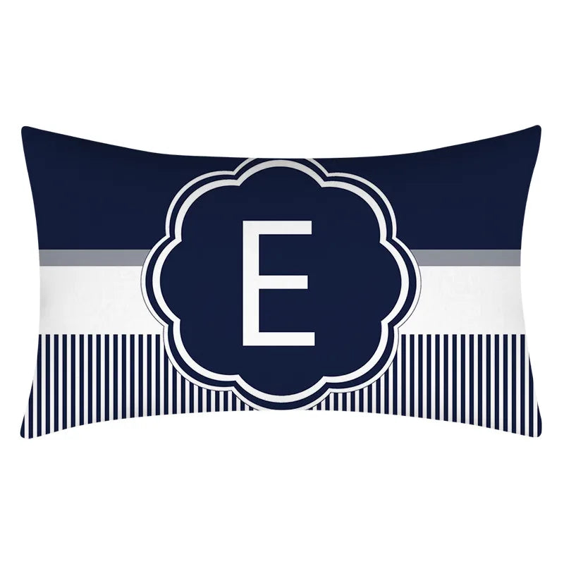 Axyaa Blue Stripe Pillowcase 30X50 for Sofa Chair Decor