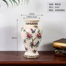 Axyaa Retro Blue & White Ceramic Vase for Home Living Room Decoration