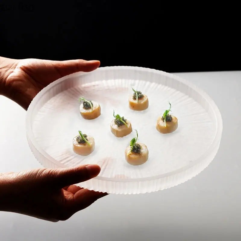 Axya Clear Glass Dinner Plate Set of 4
