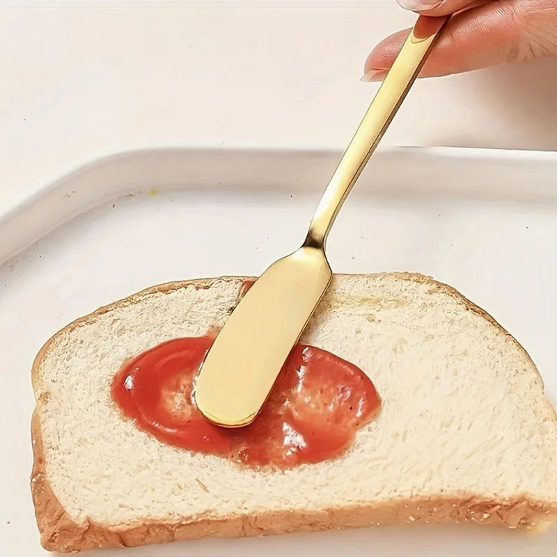 Axyaa Cheese Cutter & Golden Butter Knife Set