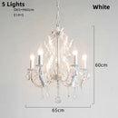Axyaa French Metal Chandelier Crystal Lamp for Home and Store Lighting